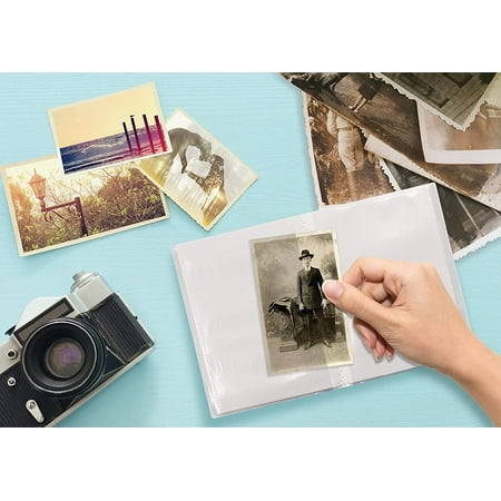 Pack of 12 Holds 48 Photos 4 x 6 Inch Better Office Products 48 Photo Mini Photo Album 12 Pack Clear View Cover with Removable Decorative Inserts